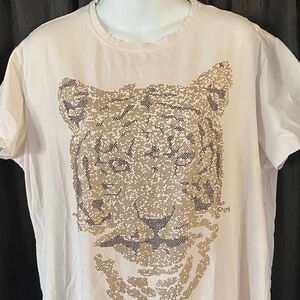 Graphic Tee with Tiger Design